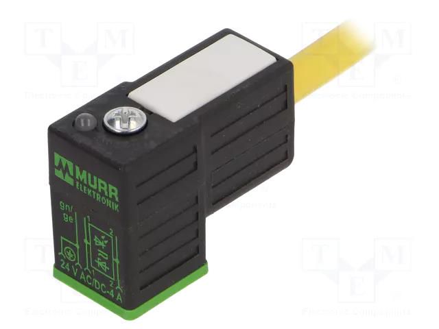 Valve connector; plug; Type: C; PIN: 4; 8mm; female; 24VDC; 4A; 24VAC MURRELEKTRONIK 7000-80021-0260500