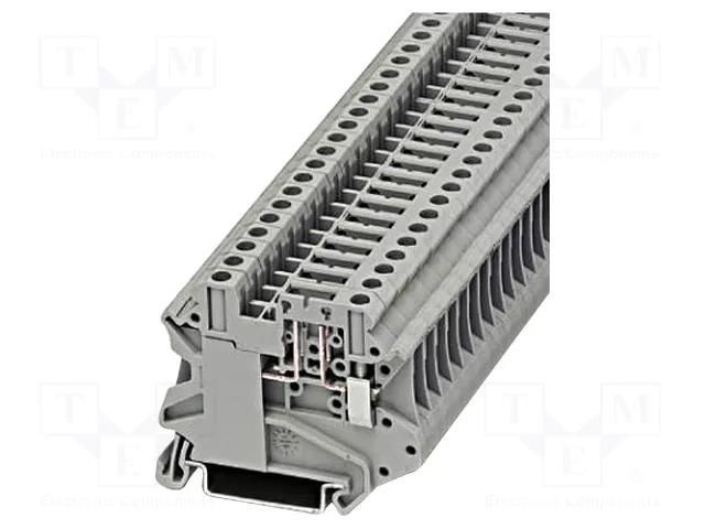 Splice terminal: rail; 20A; 500V; screw terminal; grey; polyamide PHOENIX CONTACT UT4-TG