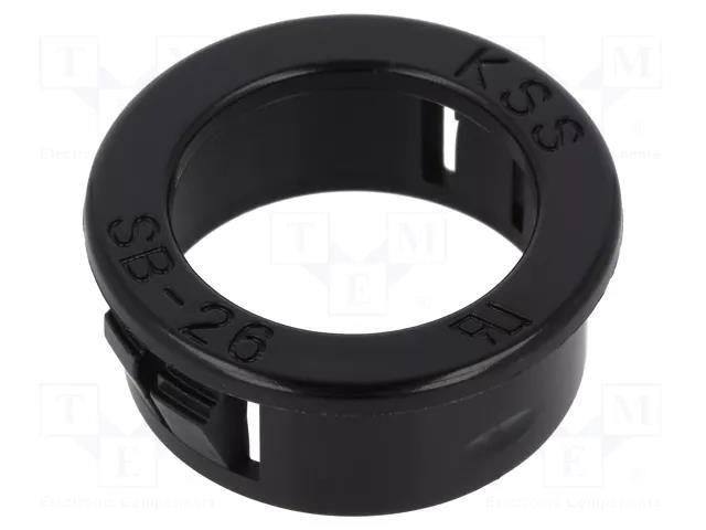 Grommet; Ømount.hole: 25.8mm; Øhole: 19.1mm; black KSS WIRING SB-26