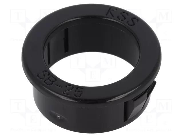 Grommet; Ømount.hole: 25.4mm; Øhole: 19.5mm; black KSS WIRING SB-25