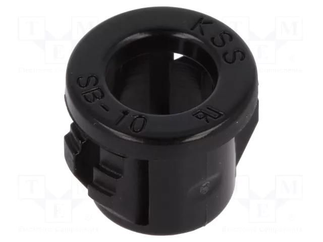 Grommet; Ømount.hole: 9.5mm; Øhole: 6.4mm; black KSS WIRING SB-10