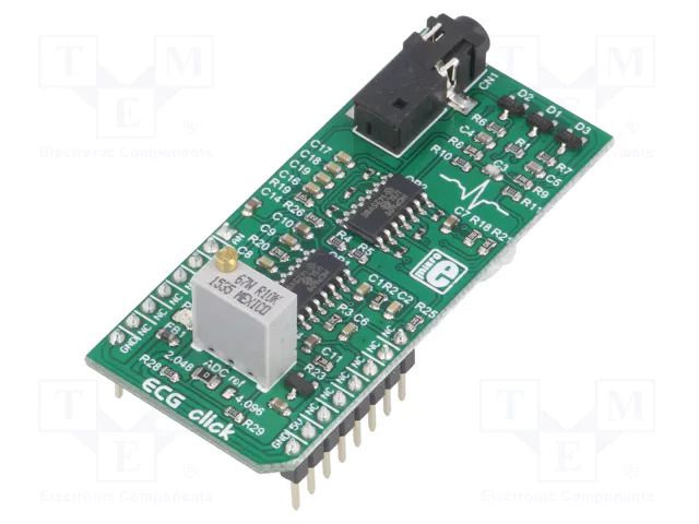 Click board; prototype board; Comp: MAX6106,MCP609; ECG; 5VDC MIKROE MIKROE-2455