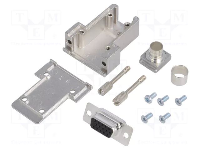 Connector: D-Sub HD; PIN: 15; plug; female; soldering; for cable ENCITECH DCRP09-HDS-CF65