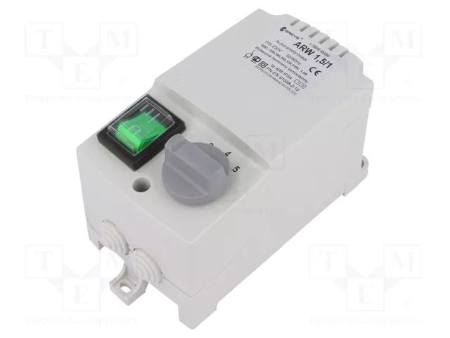 Regulator; speed; 230VAC; 1-phase fun motors speed control; IP30 BREVE TUFVASSONS ARW-1.5