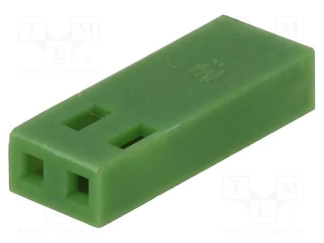 Connector: pin strips; plug; female; PIN: 2; AMPMODU MOD IV; 2.54mm TE Connectivity 925366-2