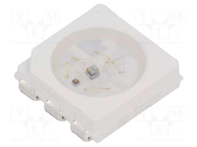 LED; yellow; blinking; 150÷330mcd; 120°; 3÷5VDC; 20mA; 5x5x1.5mm OPTOSUPPLY OSY5RSS4C1A