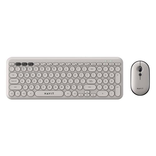 Havit KB254GCM wireless 2-in-1 gaming set keyboard + mouse (grey) (QWERTY), Havit KB254GCM