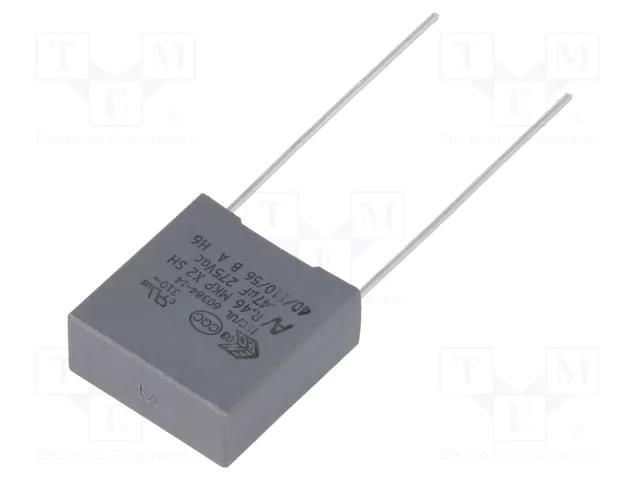 Capacitor: polypropylene; X2; R46 Miniature; 470nF; 18x7.5x18.5mm KEMET R46KI347040P3M