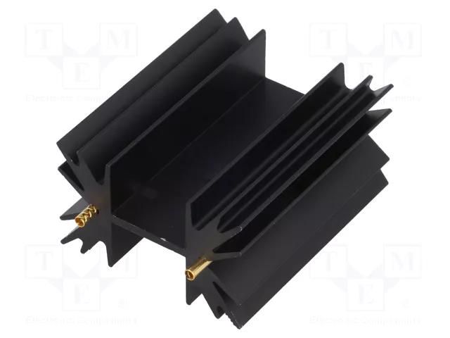 Heatsink: extruded; TO220; black; L: 50.8mm; 5.3K/W; anodized FISCHER ELEKTRONIK SK129-50STC
