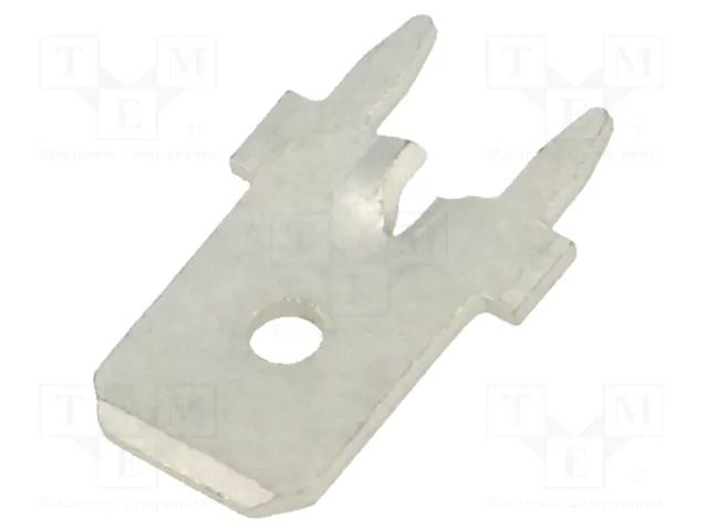 Terminal: flat; 6.35mm; 0.8mm; male; THT; brass; tinned; straight FIX&FASTEN PCRS250