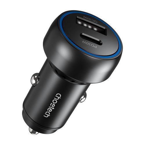 Choetech 60W 2xUSB-C+USB-A car charger (black), Choetech TC0014