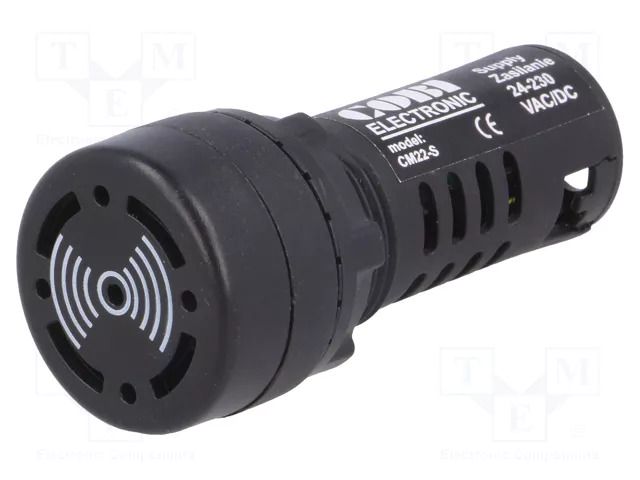 Signaller: sound; 22mm; CM22; Ø22.5mm; IP54; 24÷230VAC; 24÷230VDC COBI ELECTRONIC CM22-S