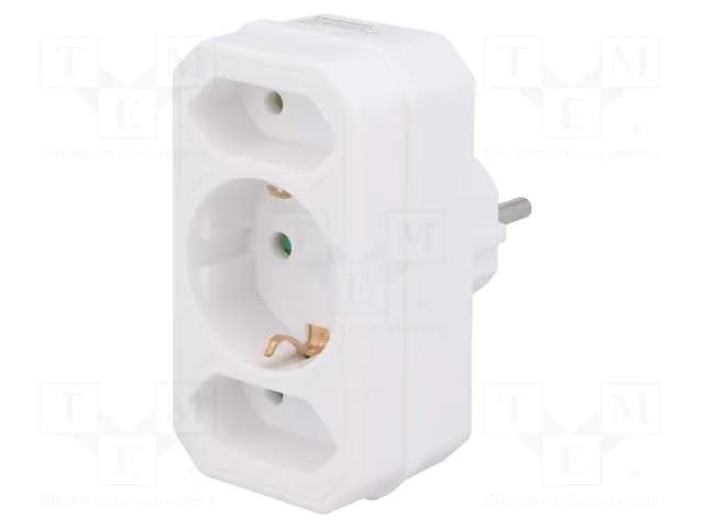 Connector: AC supply; splitter; Type: Euro,child protection LOGILINK LPS221