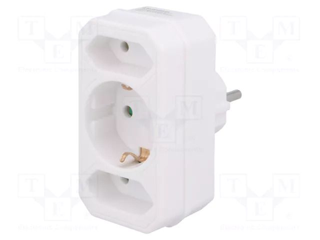 Connector: AC supply; splitter; Type: Euro,child protection LOGILINK LPS221