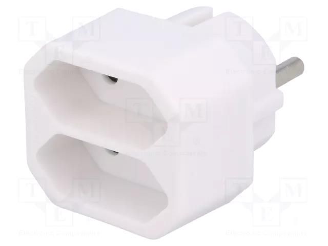 Connector: AC supply; splitter; Type: Euro,child protection LOGILINK LPS218