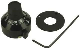 COUNTING DIAL, 15 TURNS, 6.35mm H-22-6A-B