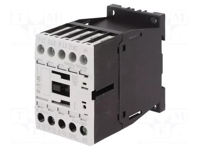 Contactor: 3-pole; NO x3; Auxiliary contacts: NC; 110VAC; 12A; 690V EATON ELECTRIC DILM12-01-110VAC