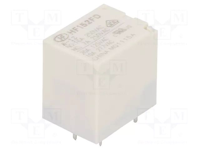 Relay: electromagnetic; SPDT; Ucoil: 5VDC; 17A; 17A/125VAC; PCB HONGFA RELAY HF152FD/5-1Z