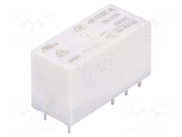 Relay: electromagnetic; SPDT; Ucoil: 230VAC; 16A; 16A/250VAC; PCB HONGFA RELAY HF115F-A/230-1Z3B