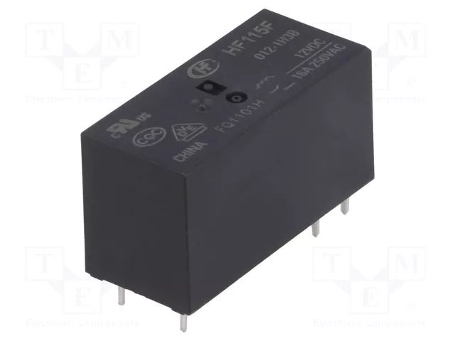Relay: electromagnetic; SPST-NO; Ucoil: 12VDC; 16A; 16A/250VAC HONGFA RELAY HF115F/012-1H3B
