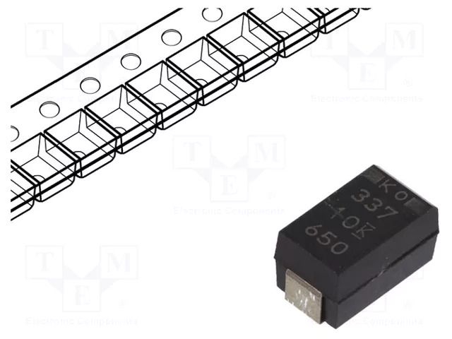 Capacitor: tantalum-polymer; low ESR; 680uF; 4VDC; X; 2917; SMD KEMET T530X687M004ATE010