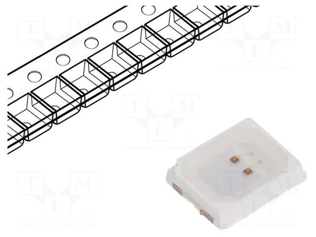 LED; red; SMD; 5050; 600mcd; 1.6÷2.4VDC; 5x5mm; 120°; 60mA; λd: 624nm LUCKYLIGHT LL-R5050VC-2B