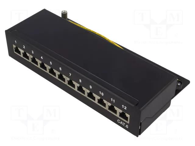 Connector: RJ45; patch panel; Cat: 6; black; IDC LOGILINK LOG-NP0017