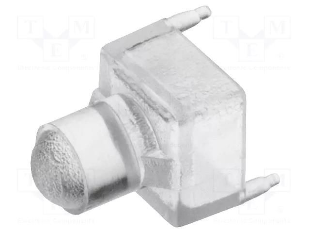 Fiber for LED; Ø3mm; L: 6.35mm; round; Front: convex BIVAR VLP-250-R