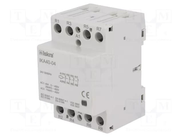 Contactor: 4-pole installation; 40A; 24VAC; NC x4 ISKRA IKA40-04/24V