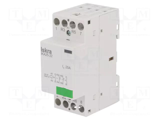 Contactor: 4-pole installation; 25A; 24VAC; NC x2 + NO x2; IKA ISKRA IKA25-22/24V