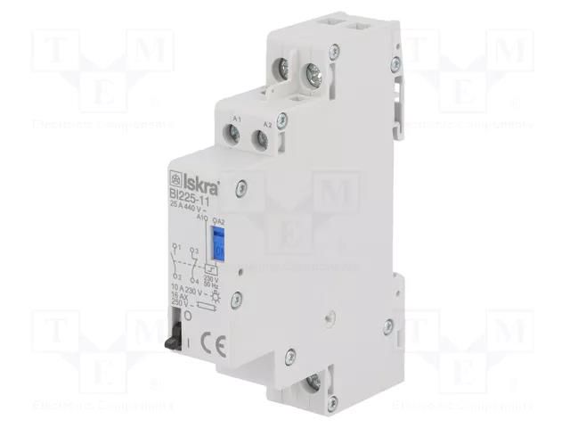 Relay: installation; bistable,impulse; NC + NO; Ucoil: 230VAC ISKRA BI225-11/230VAC