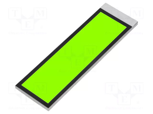 Backlight; LED; Dim: 75x22.86x2.5mm; yellow-green; 64.49x17.51mm DISPLAY ELEKTRONIK DELP-508-Y