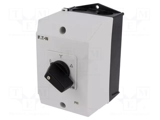 Switch: star-delta cam switch; Stabl.pos: 3; 20A; 0-Y-Δ; Poles: 3 EATON ELECTRIC T0-4-8410/I1