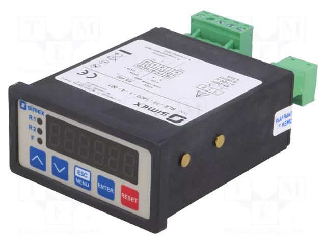 Counter: electronical; LED; pulses; 999999; supply; IP65; 85÷260VDC SIMEX SX-SLE-73/230AC