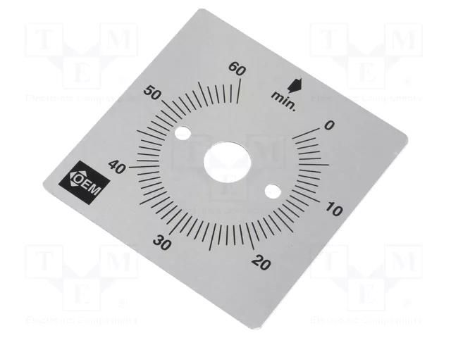Scale for mechanical timer FAUCIGNY INSTRUMENTS S60M