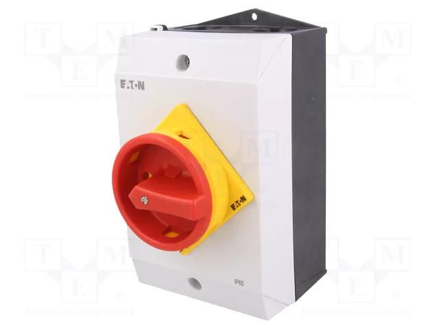 Switch: main cam switch; Stabl.pos: 2; 25A; OFF-ON; in housing EATON ELECTRIC P1-25/I2/SVB