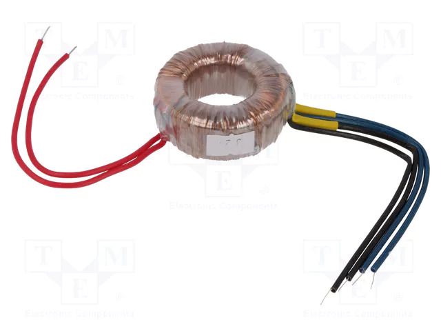 Transformer: toroidal; 20VA; 230VAC; 8V; 8V; 1.25A; 1.25A; Ø: 70mm INDEL TST20W/2X8V