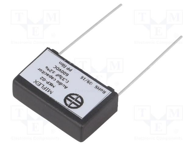 Capacitor: polypropylene; 330nF; 600VDC; 22.5mm; ±2%; -25÷85°C; THT MIFLEX MKP02-0.33U/600