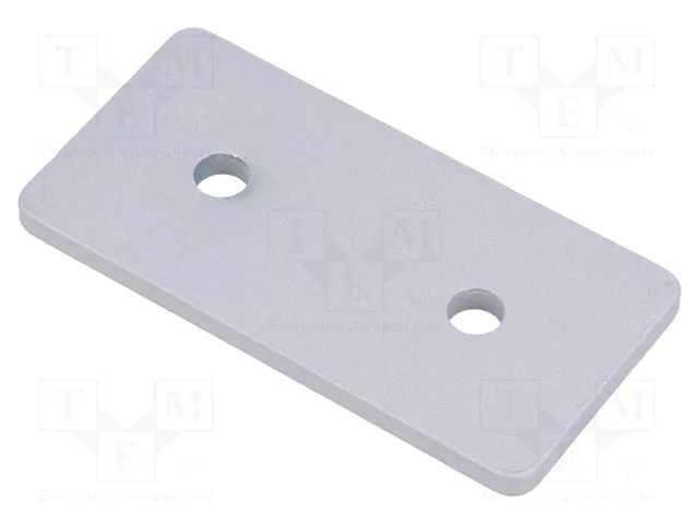 Flat bar; for profiles; with bore without countersunk; W: 45mm ELESA+GANTER GN967-45-90-F-2-SR