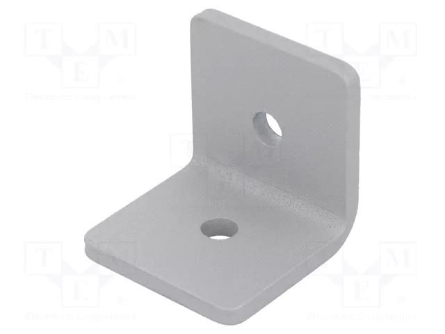 Angle bracket; for profiles; with bore without countersunk ELESA+GANTER GN967-45-45-L-2-SR