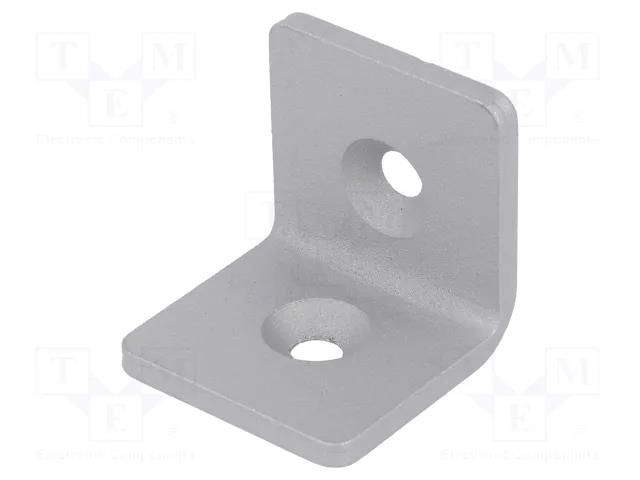 Angle bracket; for profiles; with bore for countersunk screws ELESA+GANTER GN967-45-45-L-1-SR