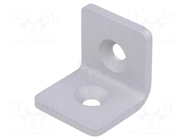 Angle bracket; for profiles; with bore for countersunk screws ELESA+GANTER GN967-40-40-L-1-SR
