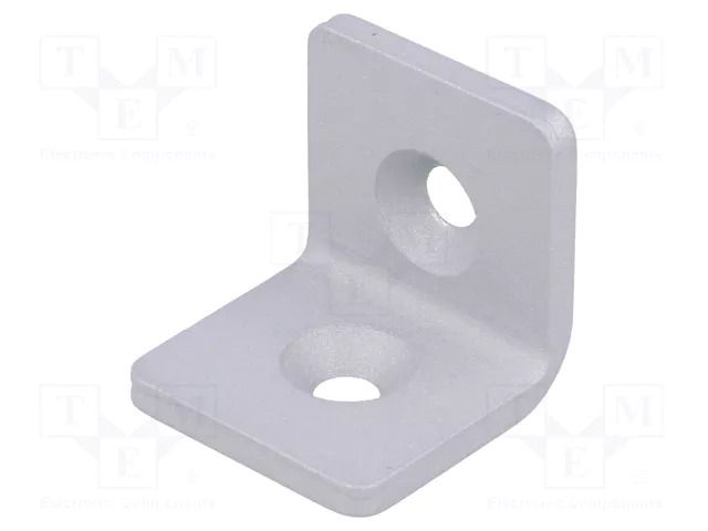 Angle bracket; for profiles; with bore for countersunk screws ELESA+GANTER GN967-40-40-L-1-SR