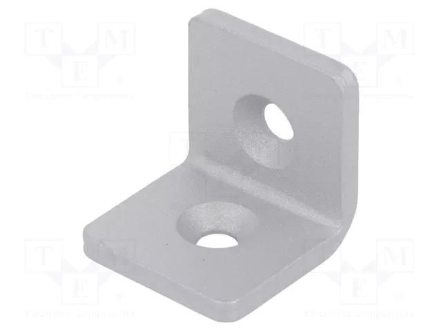 Angle bracket; for profiles; with bore for countersunk screws ELESA+GANTER GN967-30-30-L-1-SR