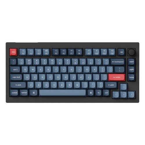 Keychron V1 Max QMK/VIA Knob Version Banana Switch Wireless Mechanical Keyboard (black), Keychron V1M-D4