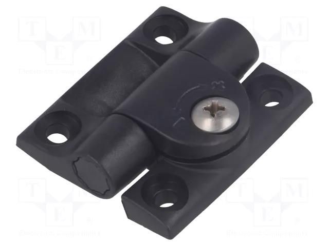 Hinge; Width: 36.5mm; technopolymer PA; H: 43mm; with regulation ELESA+GANTER CFU40CH-4