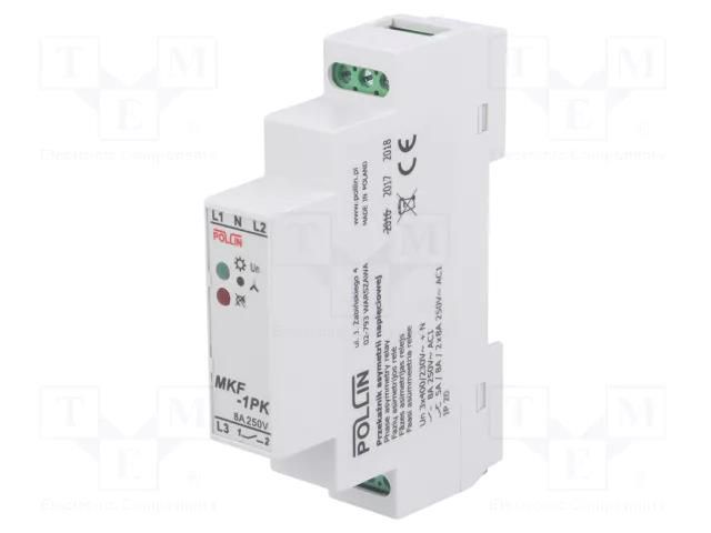 Voltage monitoring relay; for DIN rail mounting; MKF; SPDT POLLIN MKF-1PK