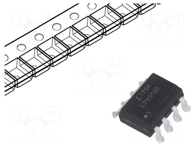 Optocoupler; SMD; Ch: 1; OUT: IGBT driver; Uinsul: 5kV; Gull wing 8 LITEON LTV-3120S-TA1