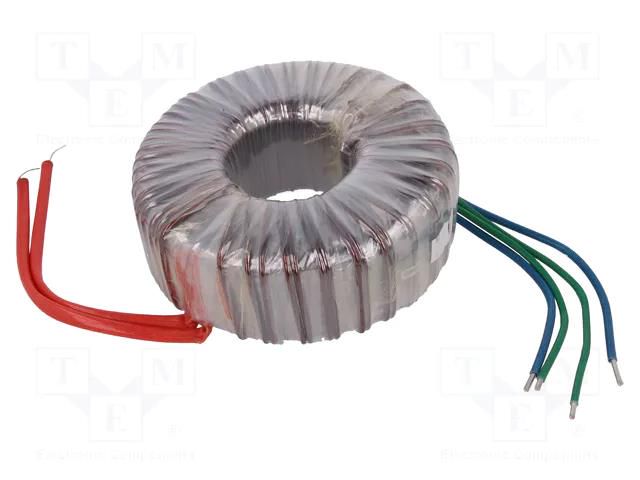 Transformer: toroidal; 450VA; 230VAC; 12V; 12V; 18.75A; 18.75A; IP00 INDEL TST450W/2X12V