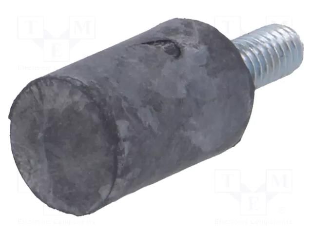 Vibroisolation foot; Ø: 10mm; H: 15mm; Shore hardness: 55±5; 78N ELESA+GANTER DVA4-10-15-M4